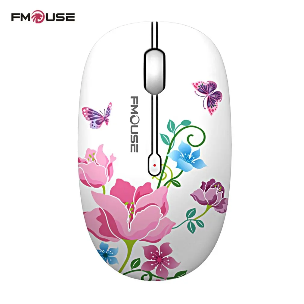 

Fmouse 2.4G Wireless Mouse Super Quiet Exquisite Appearance 1600DPI Laptop Notebook Computer Wireless Optical Mouse