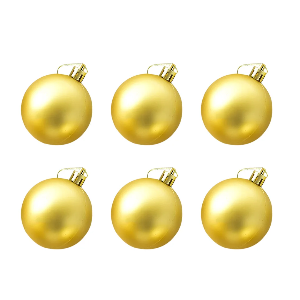

6pcs 6cm Christmas Tree Decor Balls Glitter Plating Hanging Pendants Ball For Home 2022 New Year Ornament Navidad