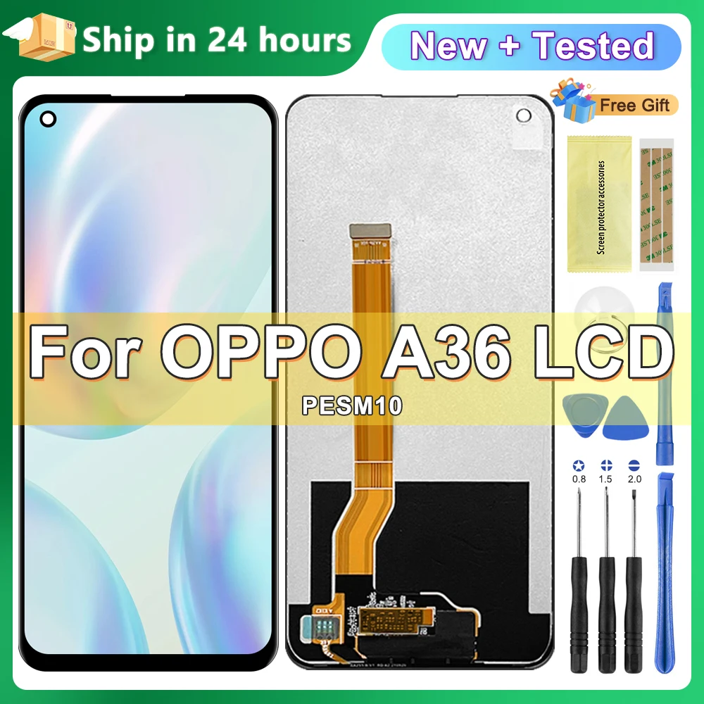 ЖК-дисплей 6 56 дюйма для Oppo A76 CPH2375 дигитайзер в сборе замена A36 PESM10 экран дисплея 100%