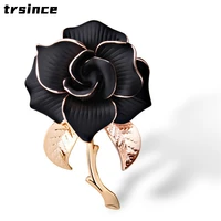 vintage metal flower brooches girlfriend gift charm rose flower brooch pin gift jewelry for women