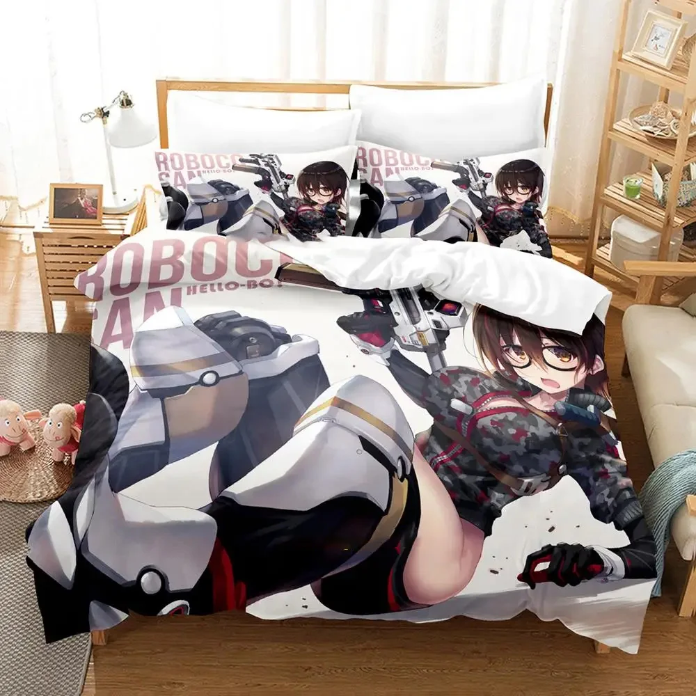 Комплект постельного белья аниме Roboco-san пододеяльник наволочка одеяло