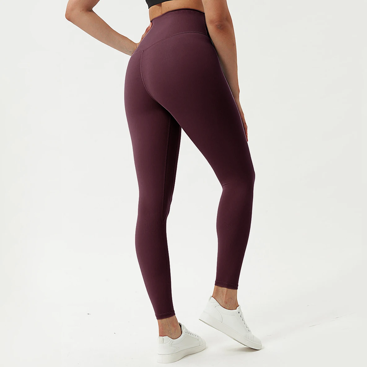 

Ladies High Waist Ultra Soft Nude Feeling Yoga Pants without Front Seam