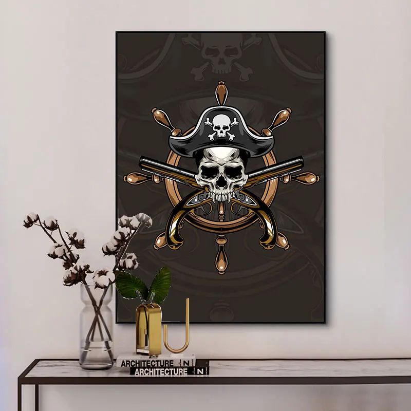 Пираты Значок Плакат Приключения Истории Настенные Художественные Фотографии