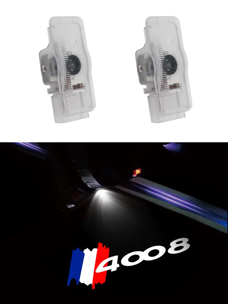 

2pcs Welcome Lamp For Peugeot 4008 Model Logo Auto Projector Lamp HD LED Laser Lamp Projector Lamp Car Door Welcome Light
