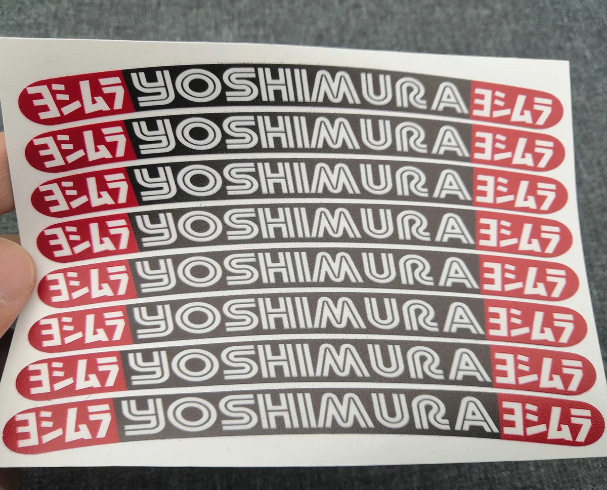 8 X наклейки на мотоциклетные колеса Yoshimura с виниловыми ободами ламинированные