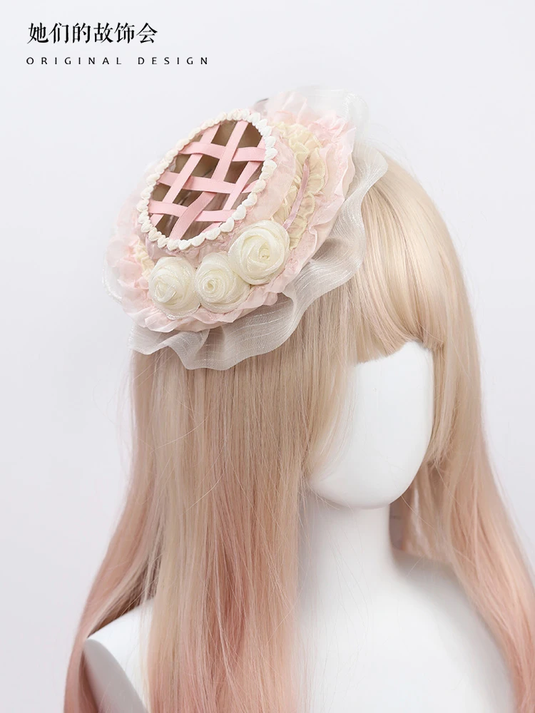 Оригинальный Розовый балетный боковой зажим ручной работы аксессуары для волос