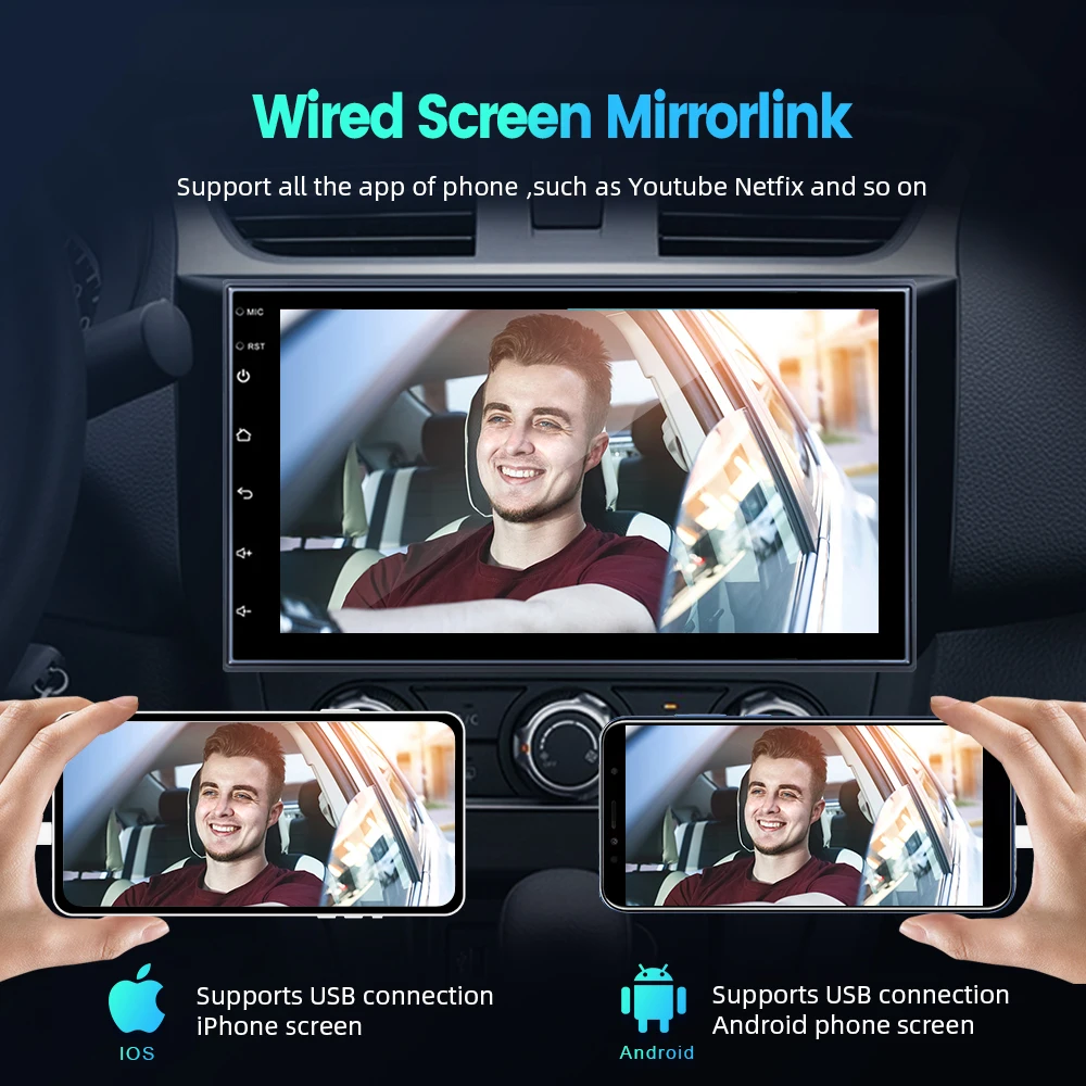 Фото Carlinkit Wireless CarPlay и Android Auto Dongle для Android Автомобильный навигационный плеер USB-адаптер Зеркальный экран Spotify Waze CCPM/A №5