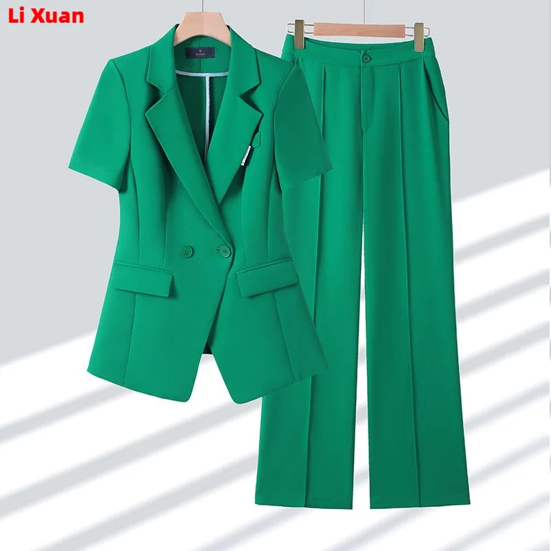New Elegant Women Formal Suits For 2023 Summer High Quality Fashion Slim Casual Blazer And Pants Office Ladies Work Wear