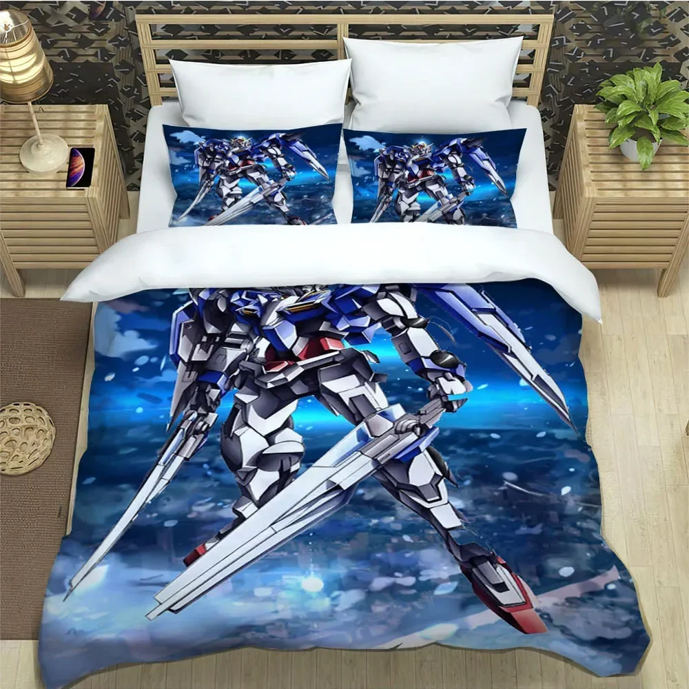 

Mobile Suit printed Bedding Sets G-Gundam Cartoon exquisite bed supplies set duvet cover bed comforter set luxury birthday gift