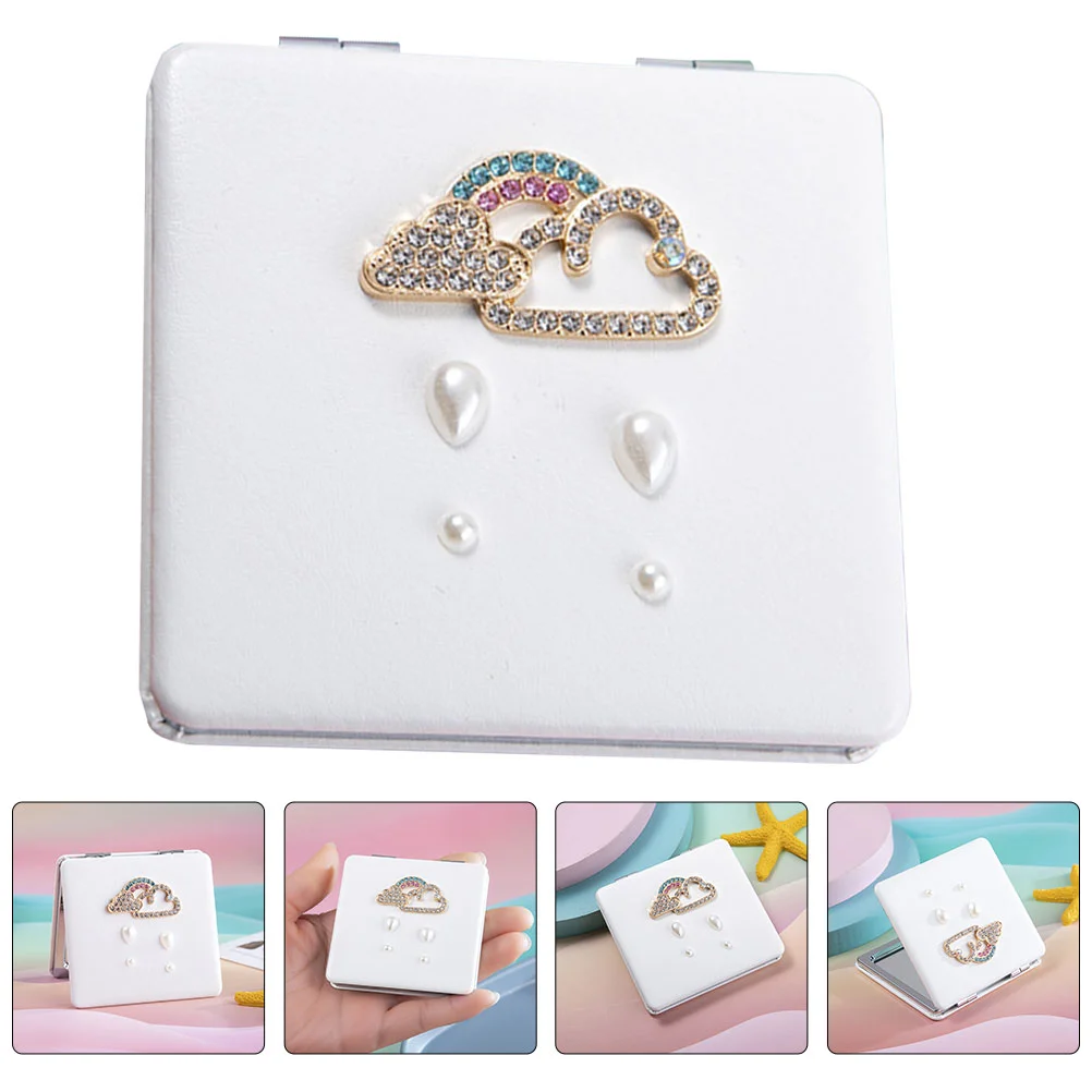 

Two-sided Makeup Mirror Foldable Mirror Metal Craft Travel Makeup Mirror