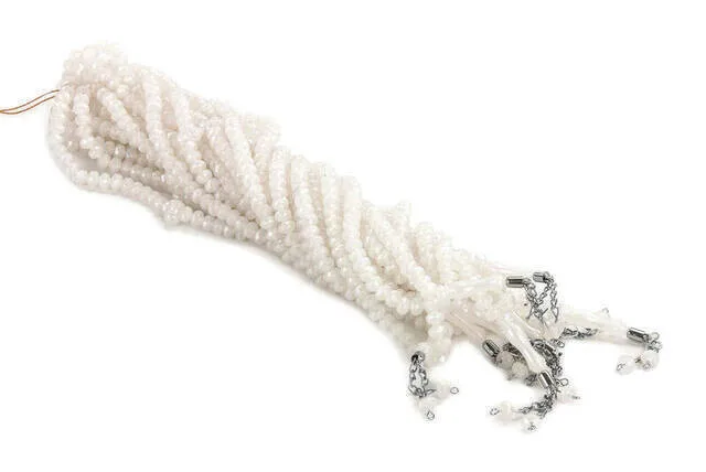 IQRAH Crystal Looking 99 lu Rosary Mevlüt Hajj Umrah Gift 10 pcs White