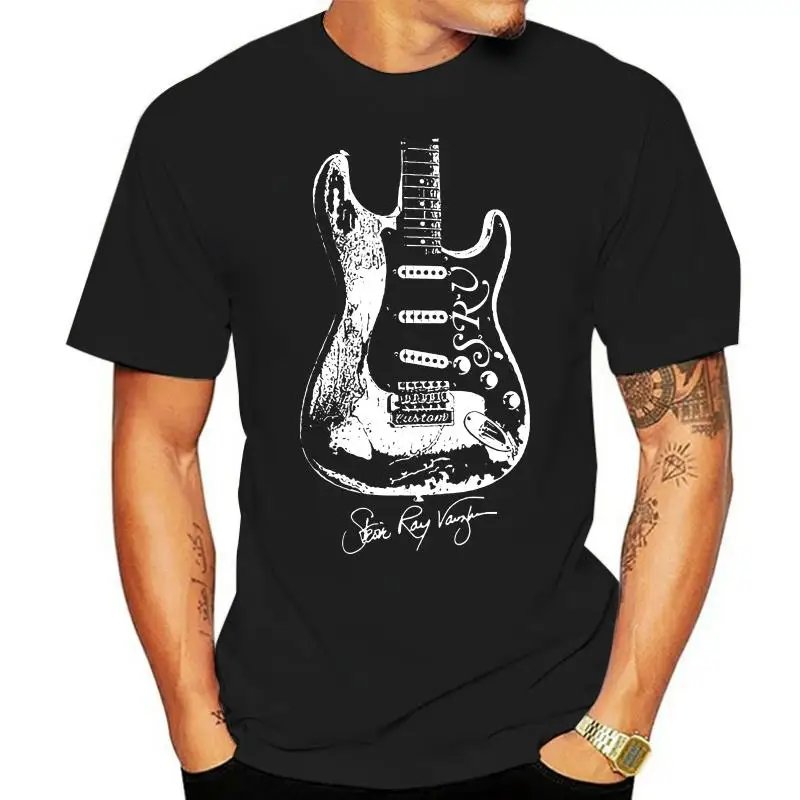 

Stevie Ray Vaughan Guitar Blues Rock legend Black T shirt M - 2XL