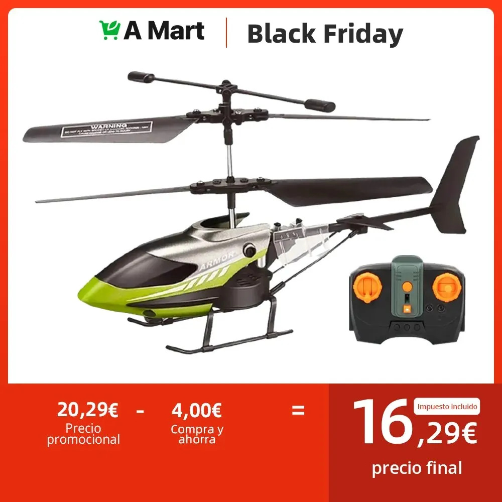 Helicoptero de velocidad y despegue – Helicoptero RC de 2 canales controlado por app para edades 6-12 ‎30x12x5cm