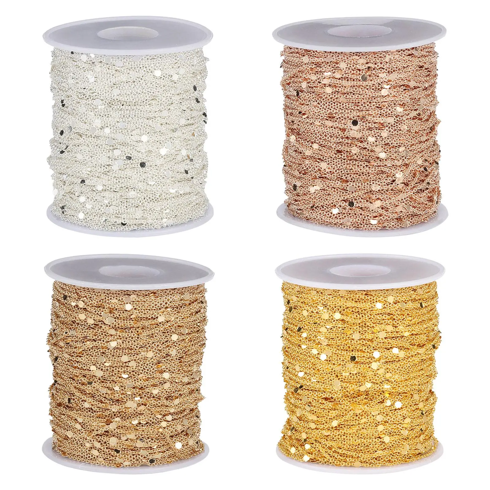 

Metal Chains for Crafts 2 Meter Heavy Duty DIY Jewelry Necklace Chain for Decoration Wedding Hanging Ornament Bracelet Keychain
