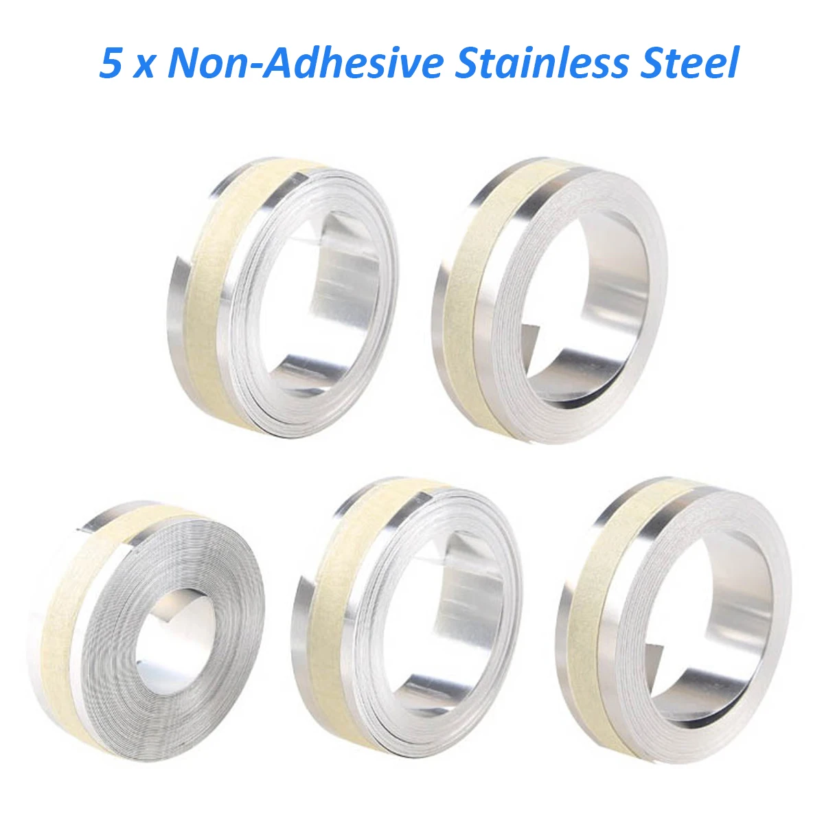

5 Rolls Compatible For DYMO 32500 No-Sticky Stainless Steel Embossing Metal Tape FOR Dymo rhino M1011