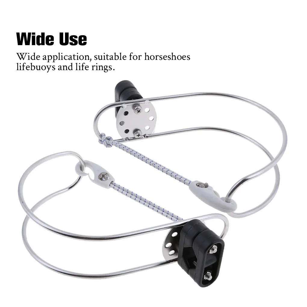 

Lifebuoy Stainless Steel Buoys Bracket Holder Boats Accessories Fittings