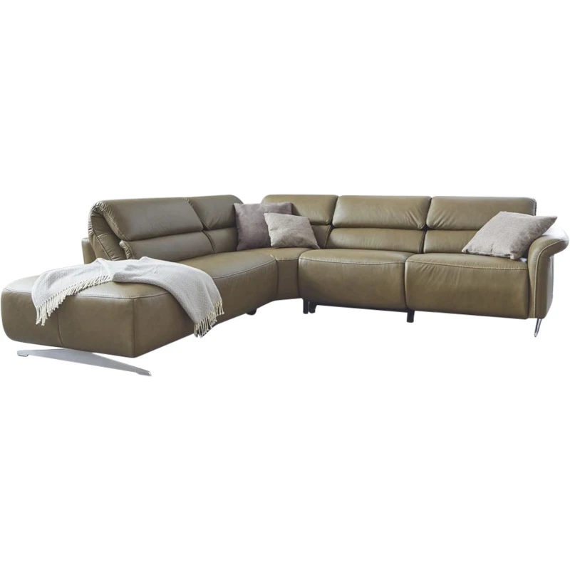 

Electric function, first-class capsule sofa, first-class leather, modern simple corner living room, Nordic luxury