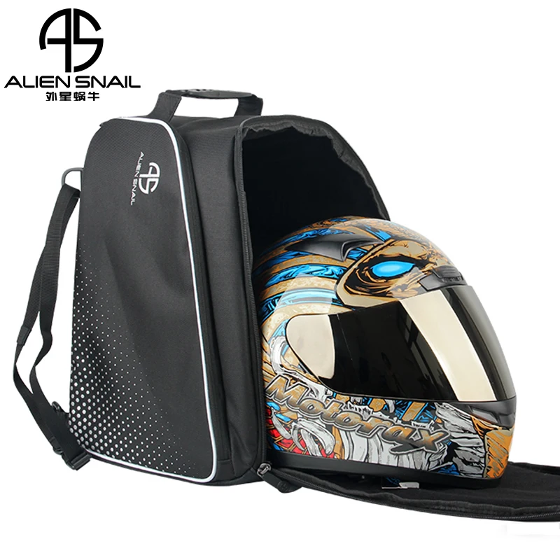 ALIEN SNAIL Motorcycle Helmet Bag Large Capacity Full Helmet Backpack Outdoor Riding Off-Road Travel Storage Motorcycle Bag