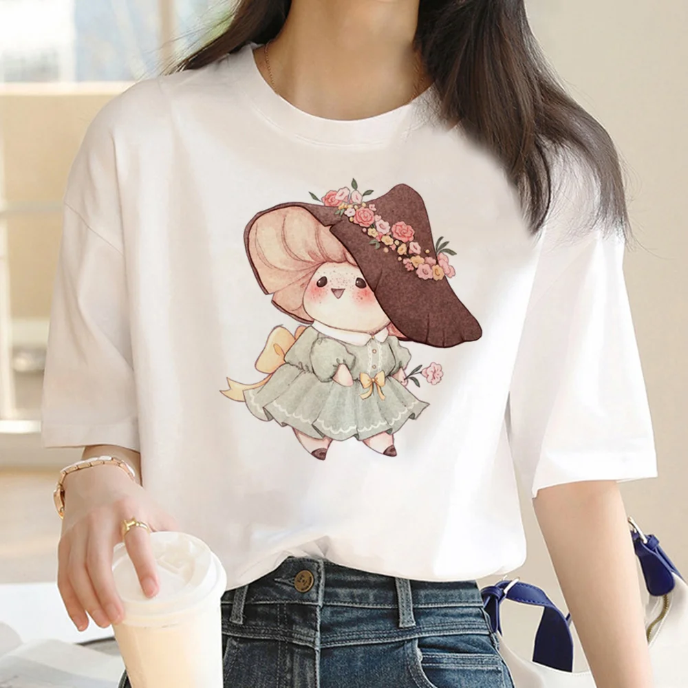 

Cottagecore Mushroom t-shirts women summer funny t shirt girl streetwear manga clothing