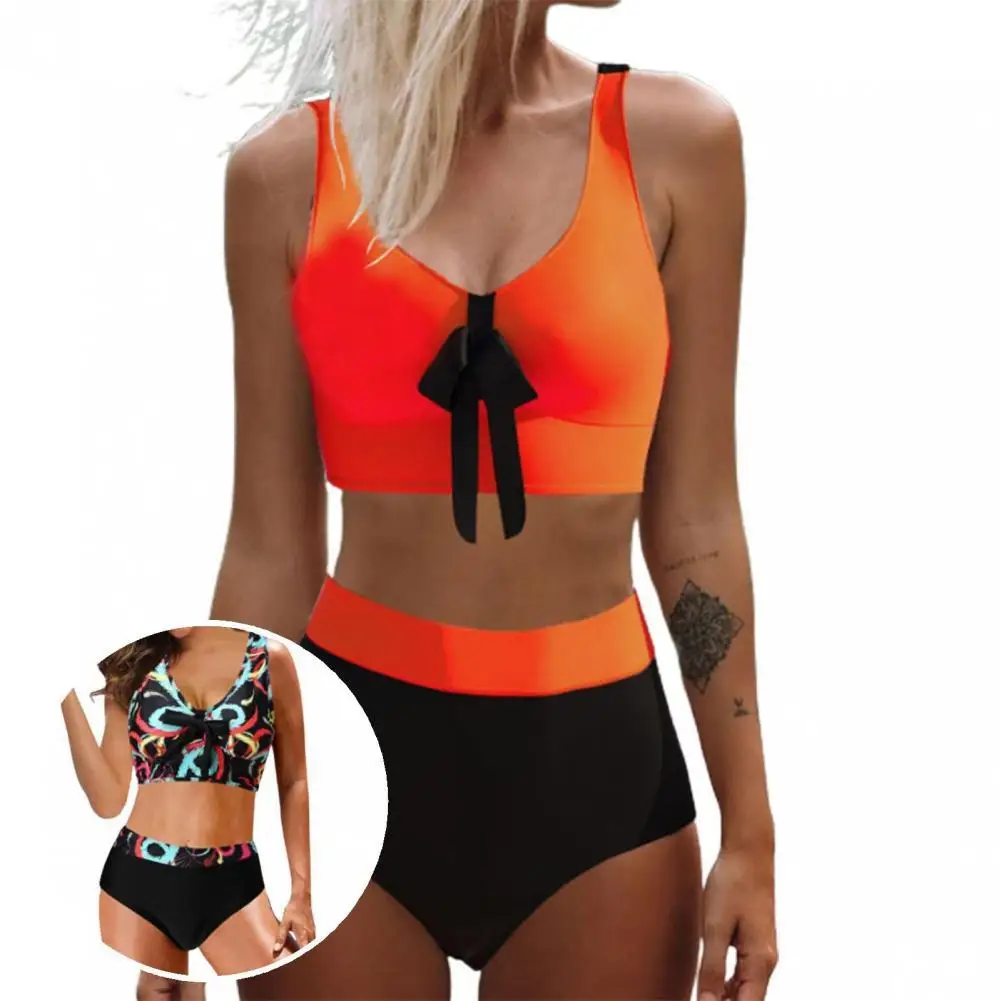 

Popular Women Swimwear Backless Slim Summer Swimsuit Push Up High Waist Swimsuit