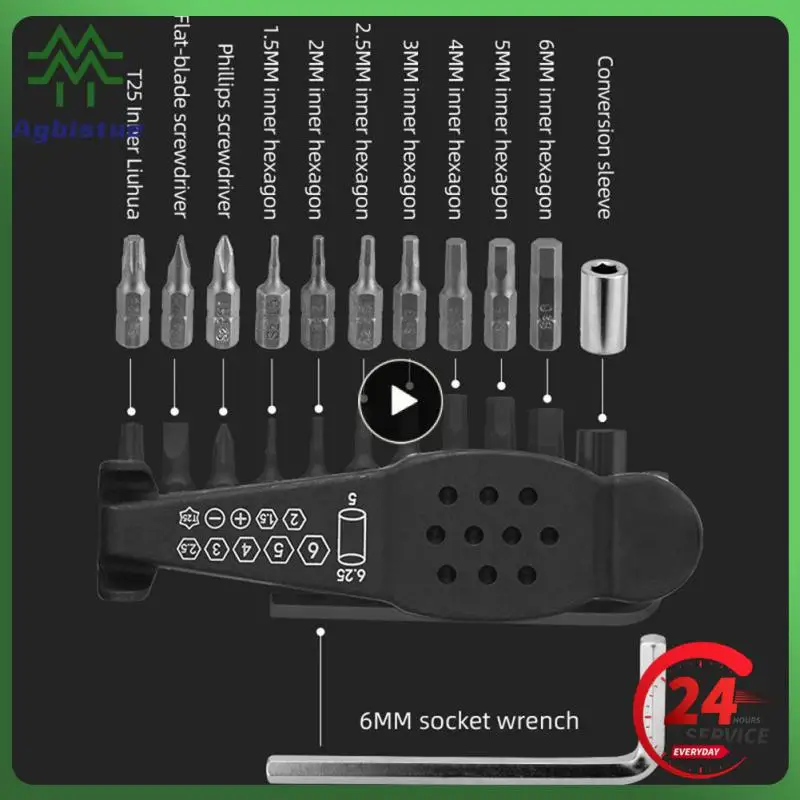 

Screw Tool Magnetic Suction Sleeve Embedded Distribution Multifunctional Portable Combination Tool Easy Operate Bicycle Tools