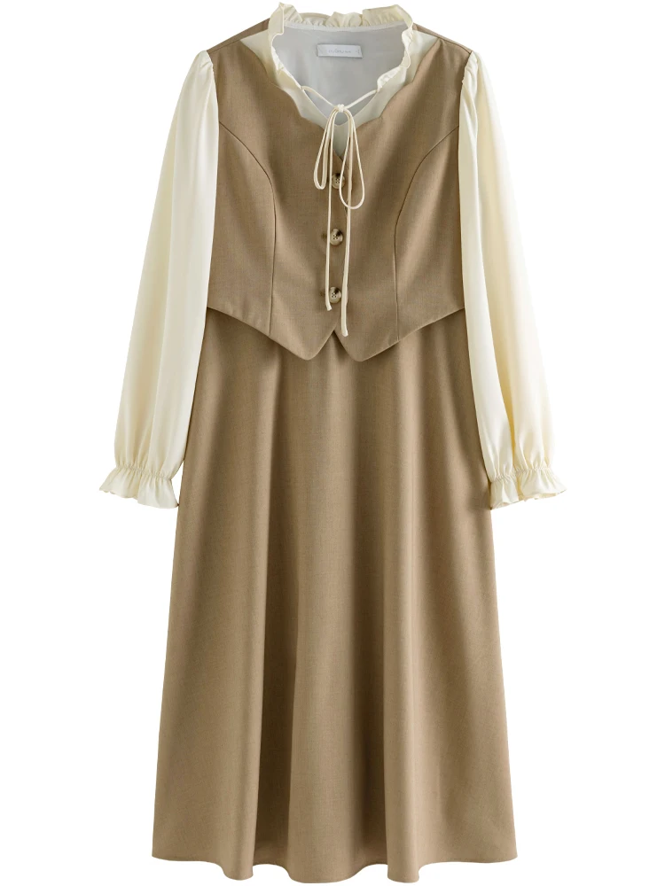 Женское длинное платье с V-образным вырезом и