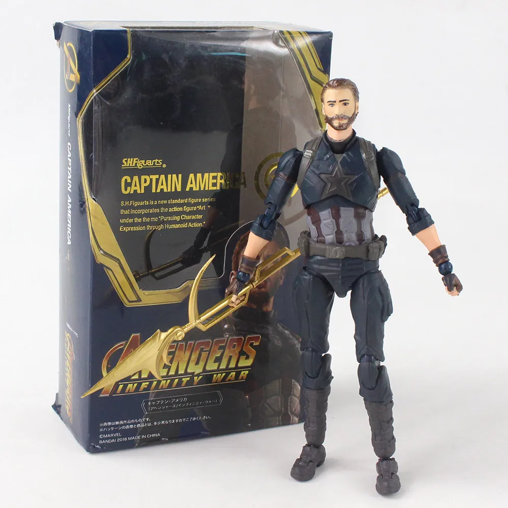 

16cm Disney Captain American Action Figure SHF Avengers Infinity War BJD Toys Collection Model Doll
