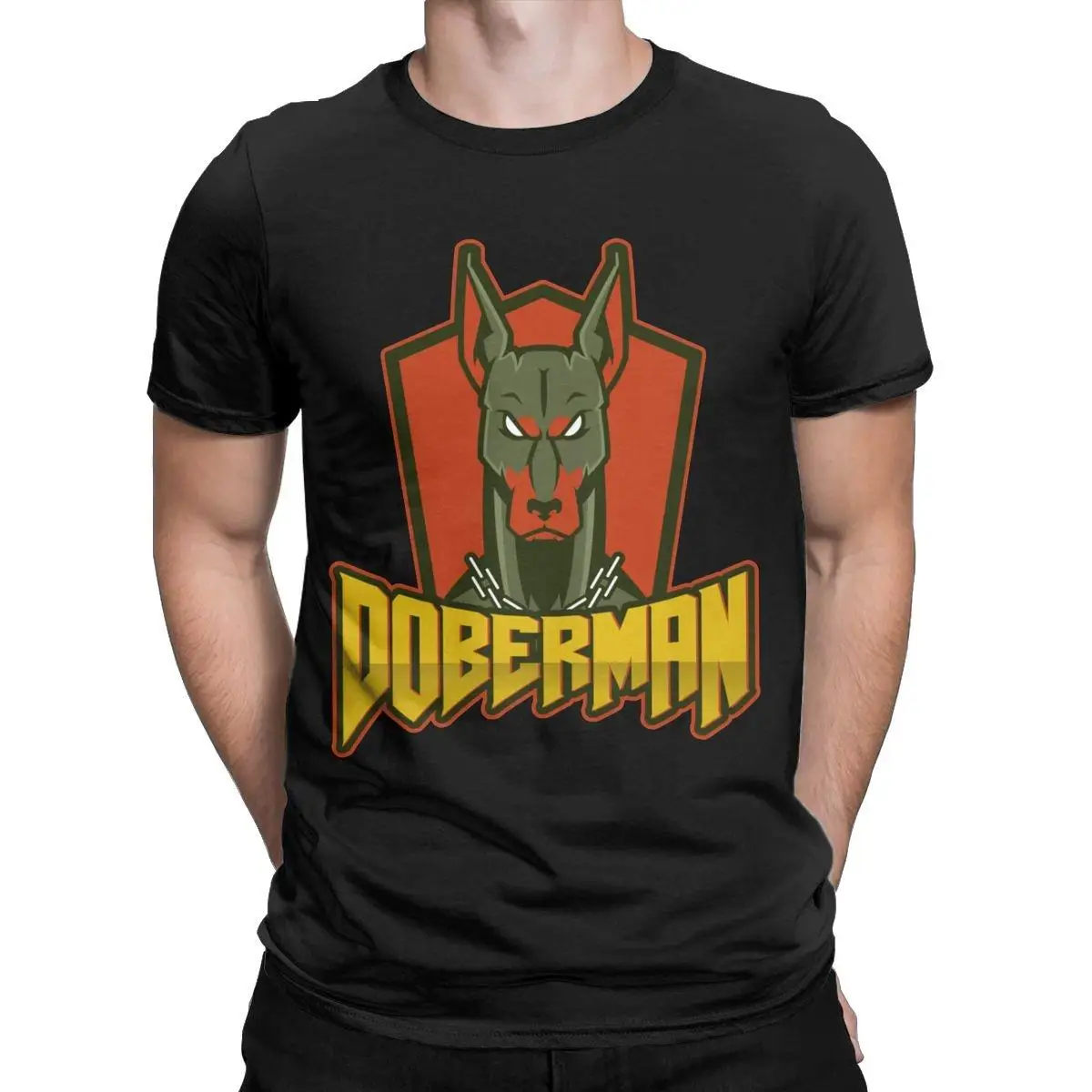 

Hipster Doberman Angry Stare T-Shirts for Men Pure Cotton T Shirts Pinscher Pet Owners Dog Puppy Tees Graphic Printed Clothes