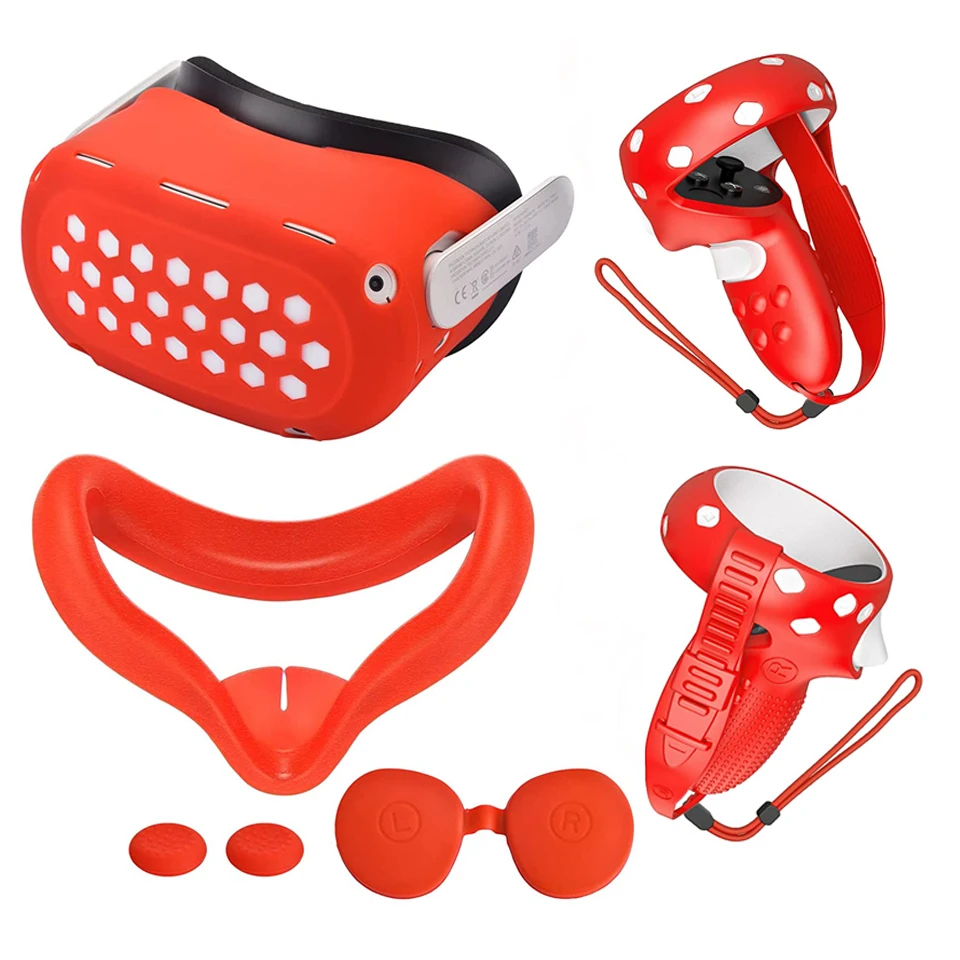 Защитный чехол для Oculus Quest 2 гарнитуры VR накладка на глаза контроллера аксессуары