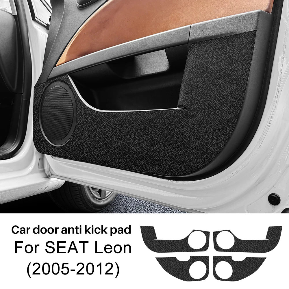 

Для Seat Leon MK2 1P 2005 2006 2007 2008 2009 2010 2011 2012 замшевая накладка на дверь автомобиля, аксессуары из кожи и карбона