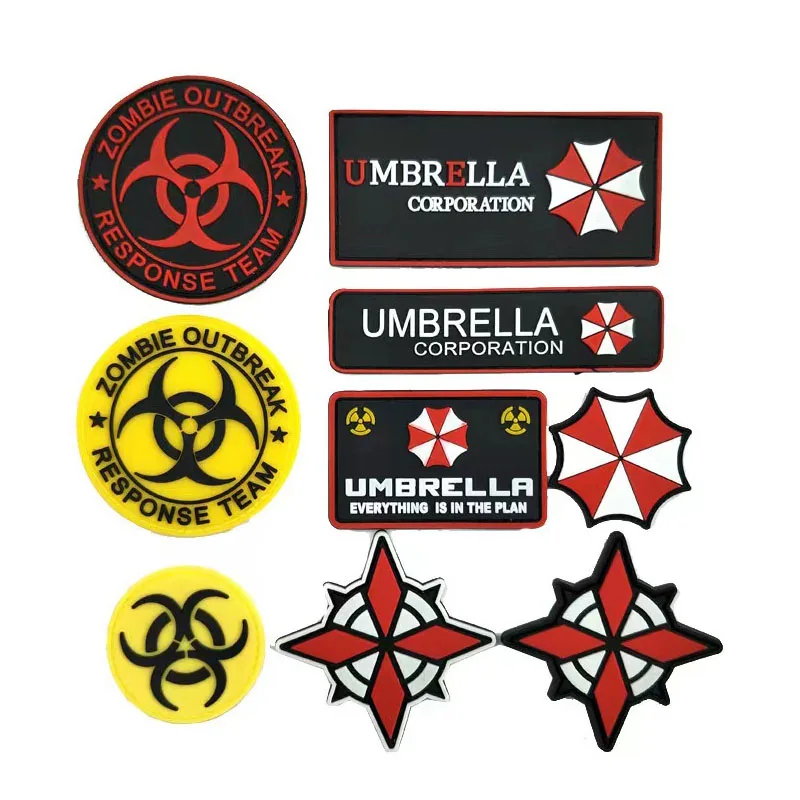 

Umbrella Corporation PVC 3D Rubber Badge Military Tactical Patch HOOK&LOOP Applique Emblem Clothing Jacket Backpack Decor