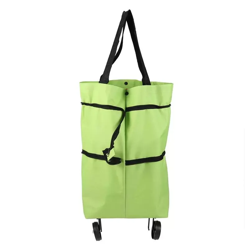 

Fashion Folded Shopping Cart Portable Car Luggage Cart Folded Tug Bag Collapsible Shopping Cart Vegetables Organizer Trolley Car