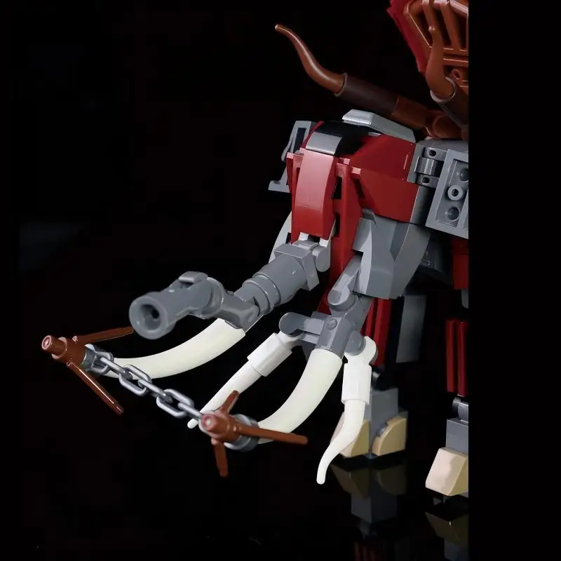 Фото Миниатюрная модель Мумакила из Средиземья (MOC) — конструктор, фэнтезийный боевой зверь, мини-модель для самостоятельной сборки, игрушка для демонстрации №1