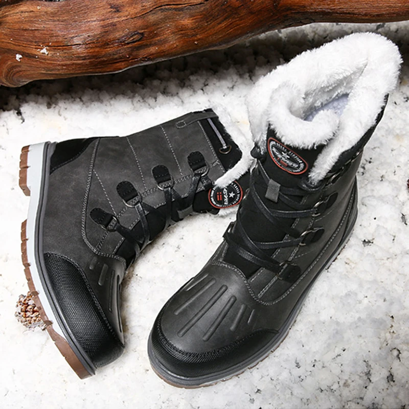 Новые зимние ботинки мужские уличные ботильоны в британском стиле с высоким