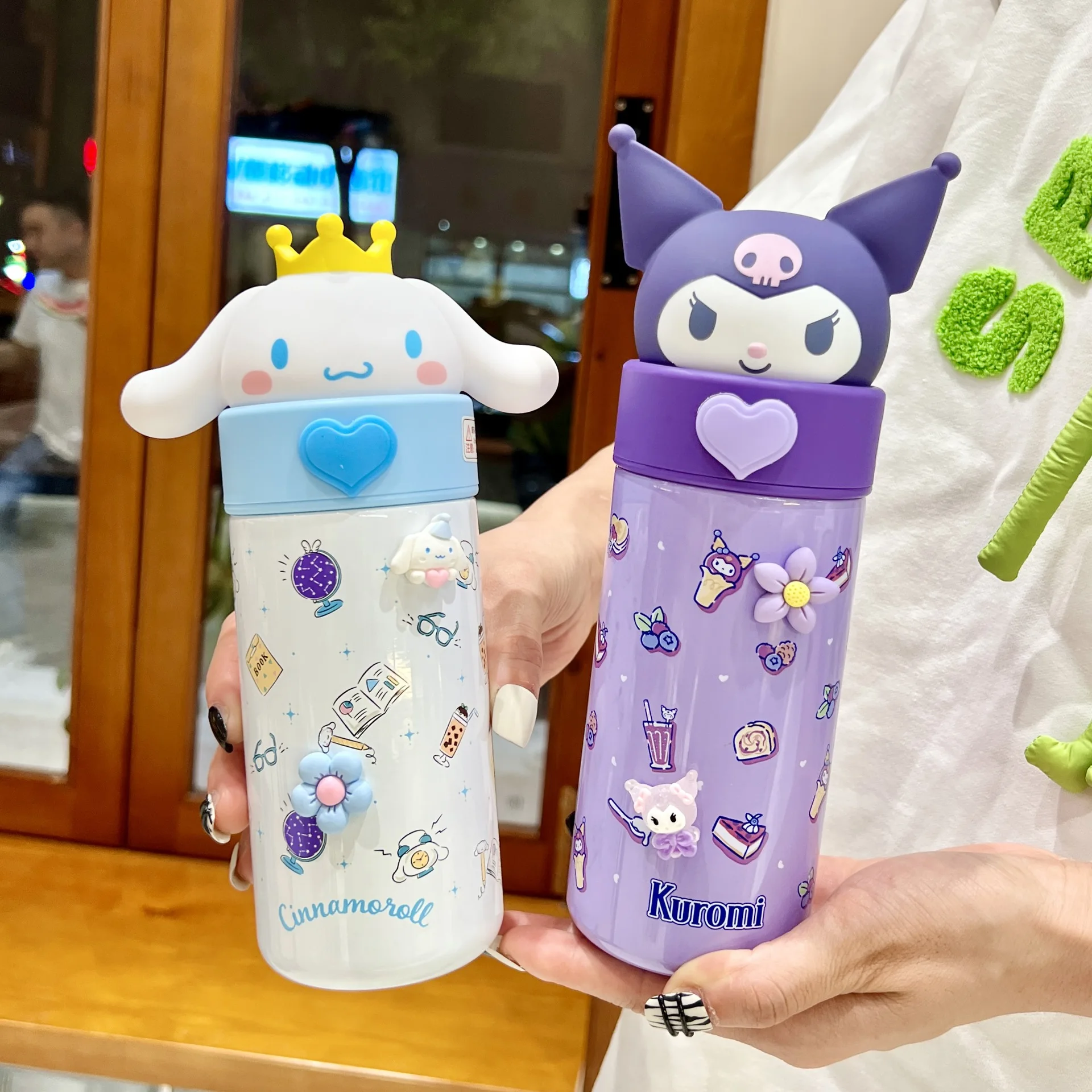 

350Ml Sanrio Cinnamoroll Cartoon 304 Stainless Steel Insulated Water Bottle Anime Kuromi My Melody Cute Thermos Cup Student Cups