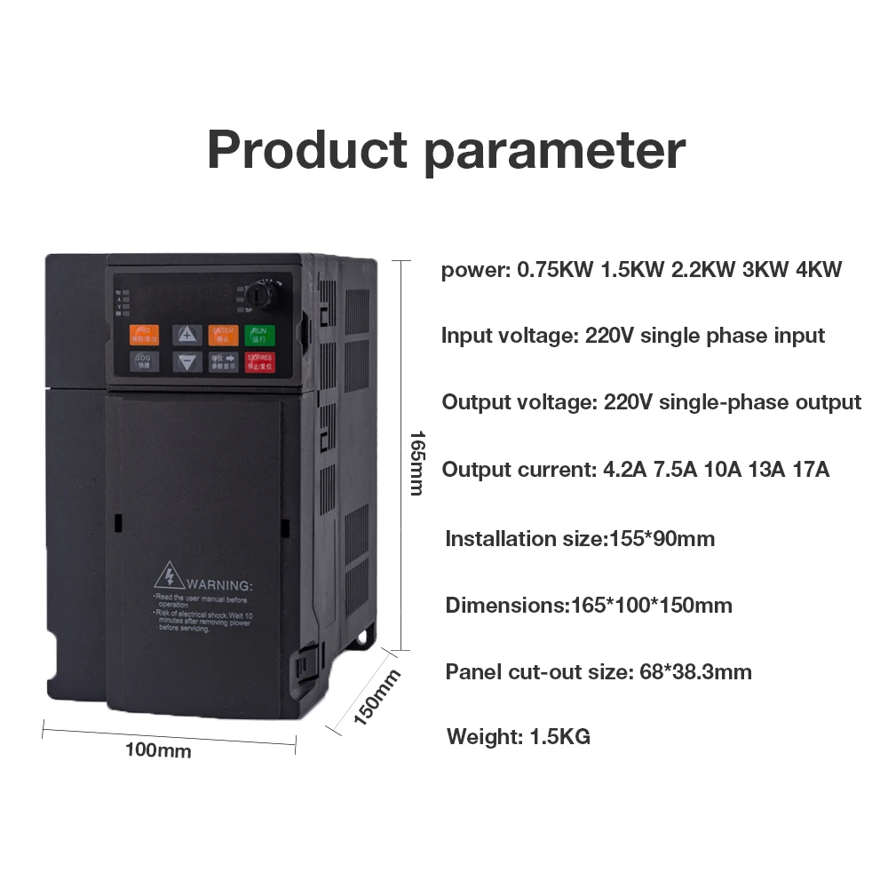 Инвертор частоты VFD для двигателя с большой нагрузкой 220 кВт/кВт в частотный