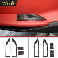 for ferrari 458 2011 2016 real carbon fiber interior inner door handle cover trim frame car molding interior accessories