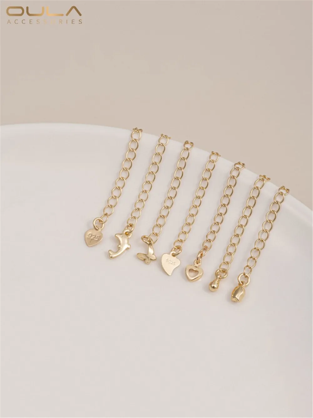 Цепочка-карабин с застежкой-карабином и золотом 14 к