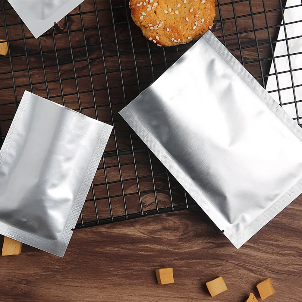 

100pcs Silver Aluminum Foil Mylar Bag Vacuum Sealer Food Storage Package