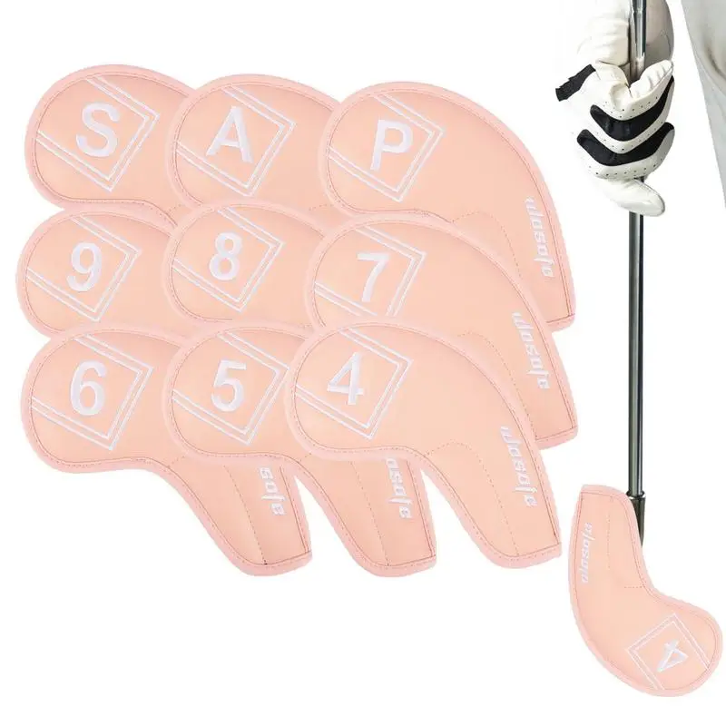 

9 шт., железные Чехлы для гольфа, с принтом и защитой от столкновений