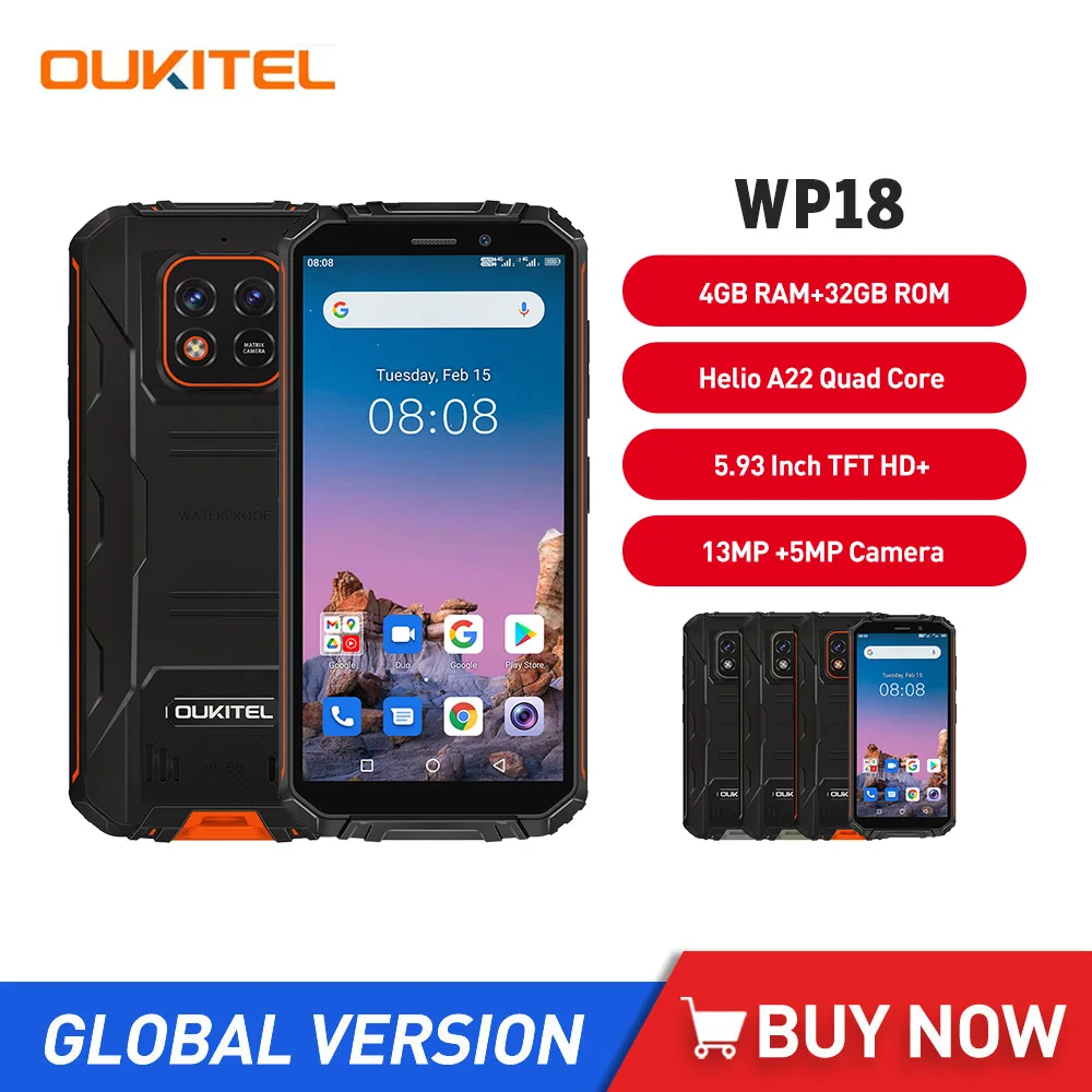 Oukitel WP18 12500mAh 18W Fast Charge Rugged Smartphone 5.93