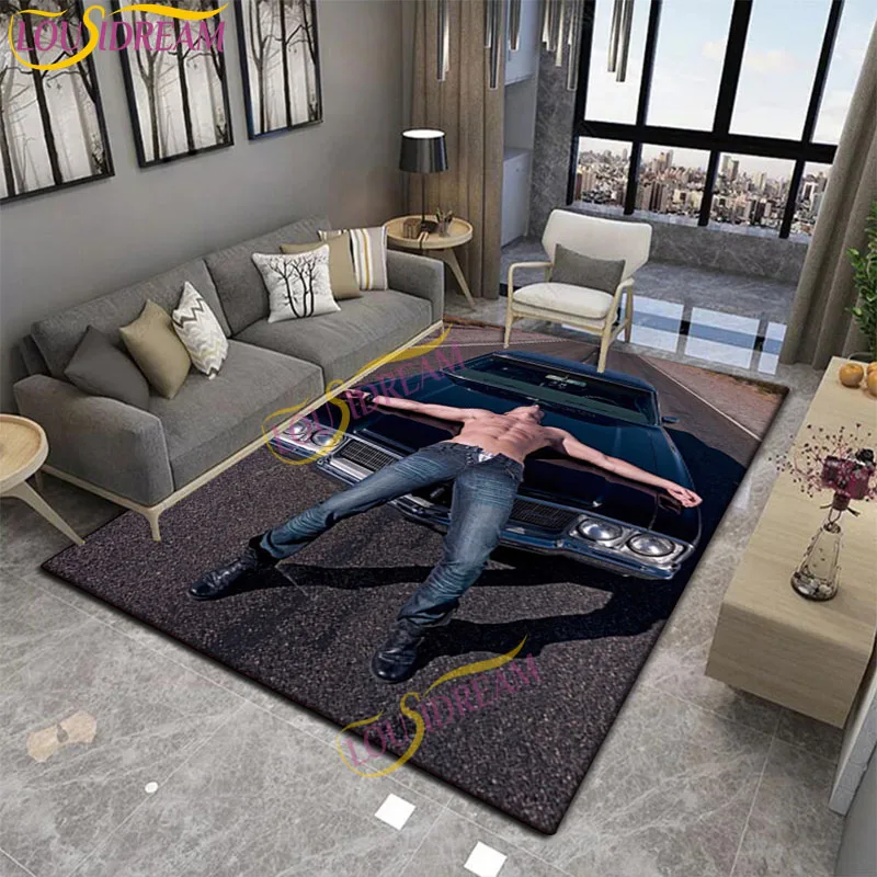 Сверхнатуральный напечатанный коврик Sam Winchester с подсветкой регулируемый