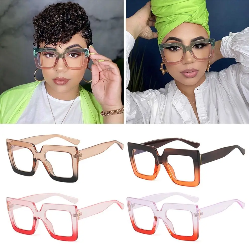 

Women Eye Protection Durable Portable Anti-Blue Light Glasses Computer Goggles Ultra Light Frame Oversized Eyeglasses