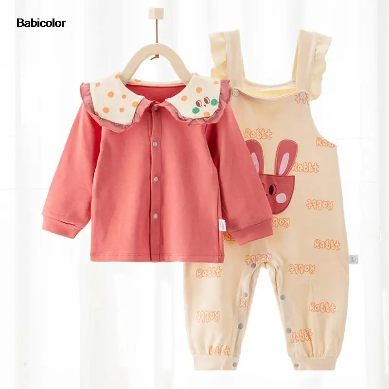 

Newborn Baby Clothes Sets Autumn Winter Cotton Infant Tops Pants Suits Warm Baby Boys girls Clothing Suit Toddler Outfits 2PCS