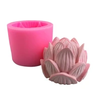 aromatherapy candle silicone mold 3d lotus flower shape soap silicone mould diy candle form soap mould cake decoration supplies