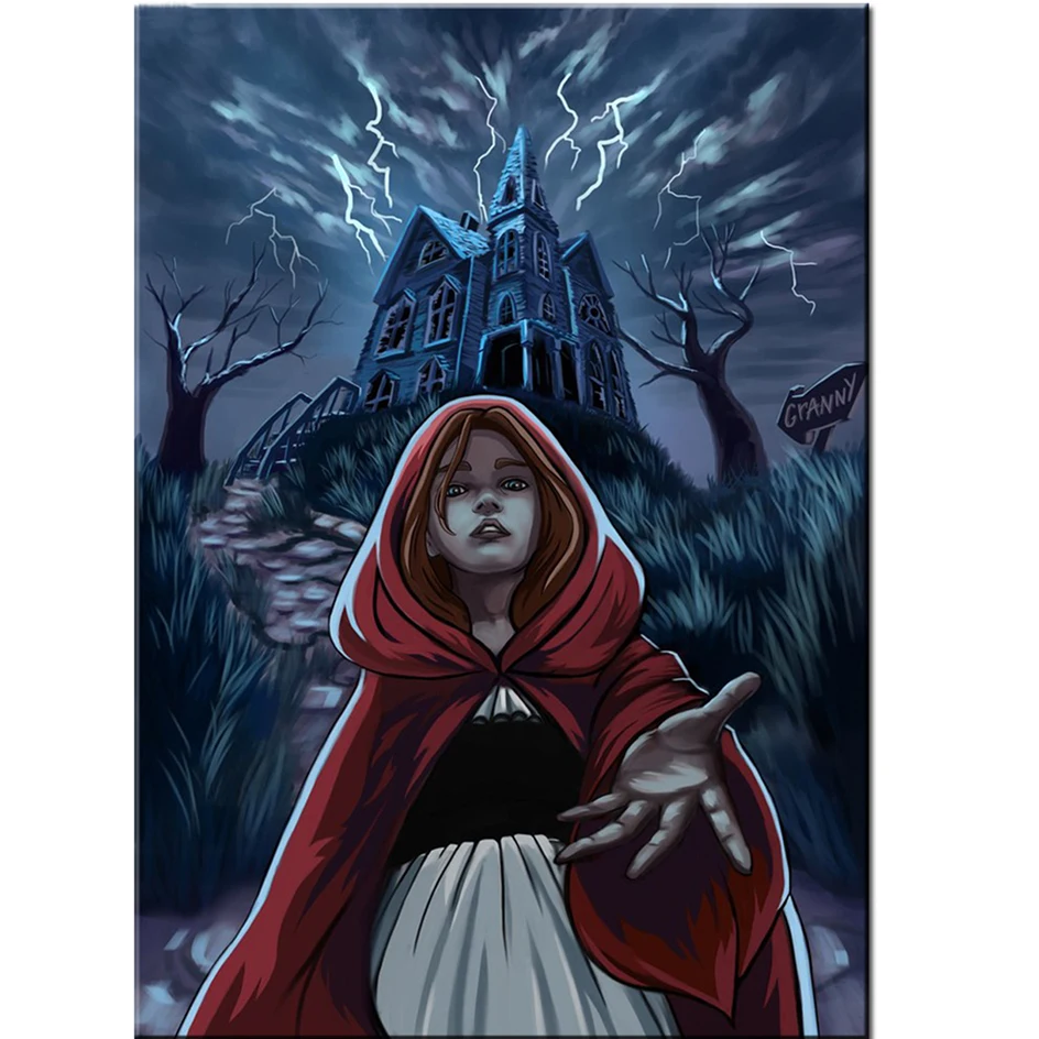 

Полноразмерная Алмазная 5d картина с вампиром для творчества, круглая мозаичная вышивка, алмазная вышивка «Ночная вспышка»