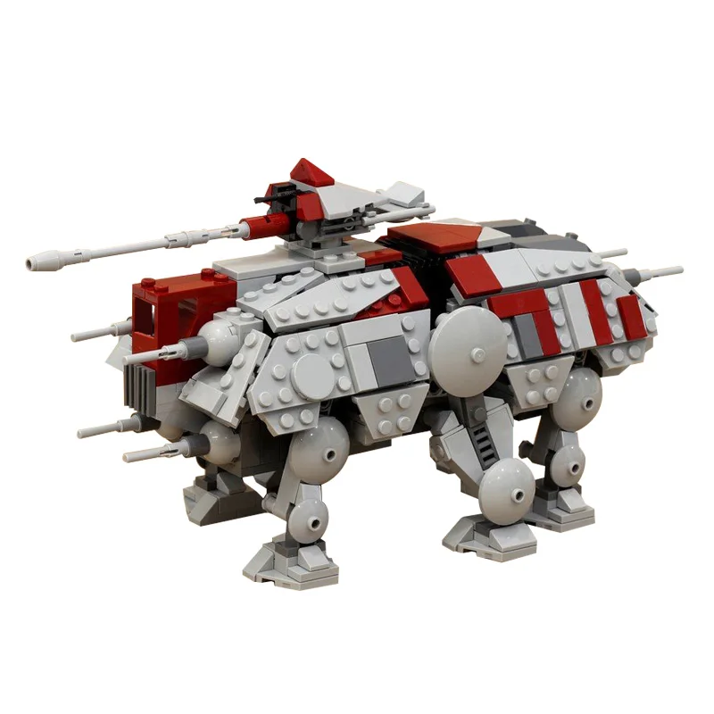 

MOC-54560 Walking AT-TE Building Block Kit With Motor Space Wars High-Tech Military Ground Walker Tank Brick Model DIY Kid Toy
