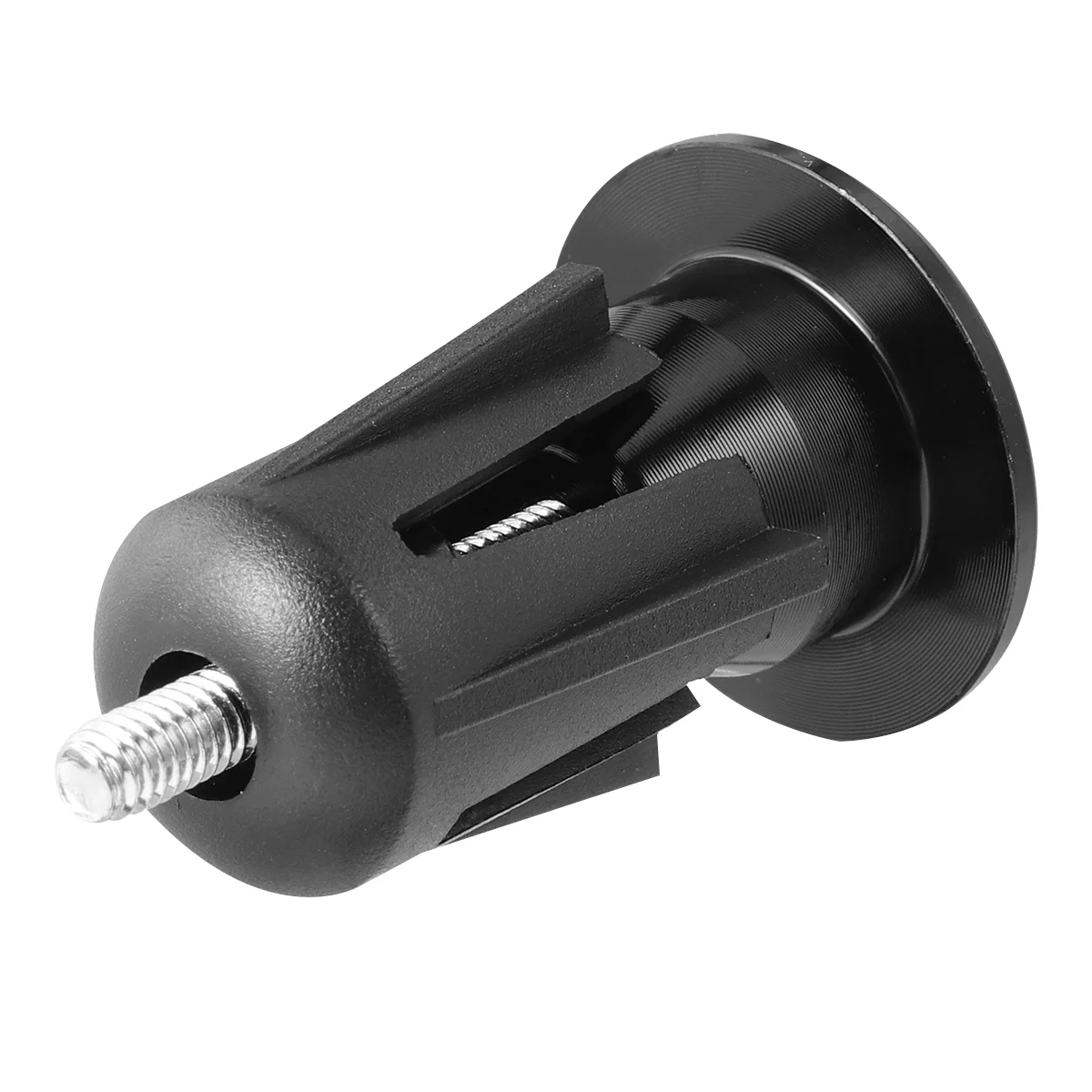 

1 Pair Bike Handlebar End Plugs Aluminum Alloy Handlebar Grips Part (Black)