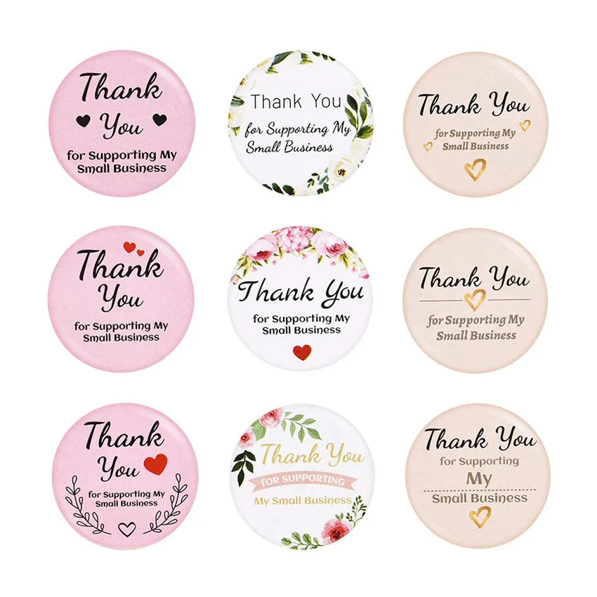 

Thank You Stickers Seal Labels 9 Designs Round Thank You For Supporting My Small Business Stationery Stickers wedding decor