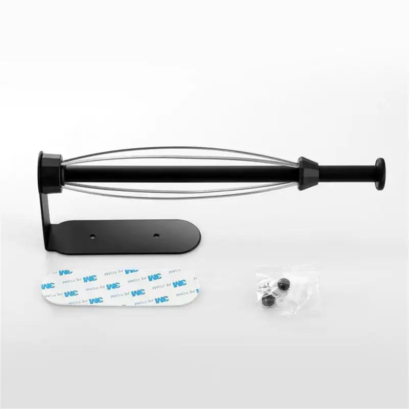 

New American-style Paper Towel Rod, Stainless Steel With Damping Effect, Single-handed Operation, Black Kitchen Paper Roll Rack